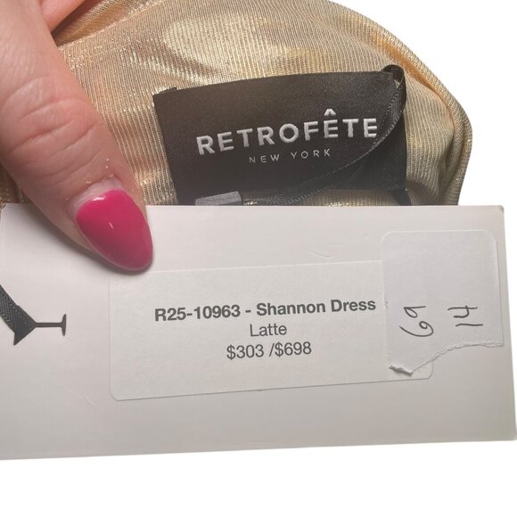 Retrofete Shannon Dress Latte XS Stretchy Bodycon NWT $698 - Picture 9 of 10
